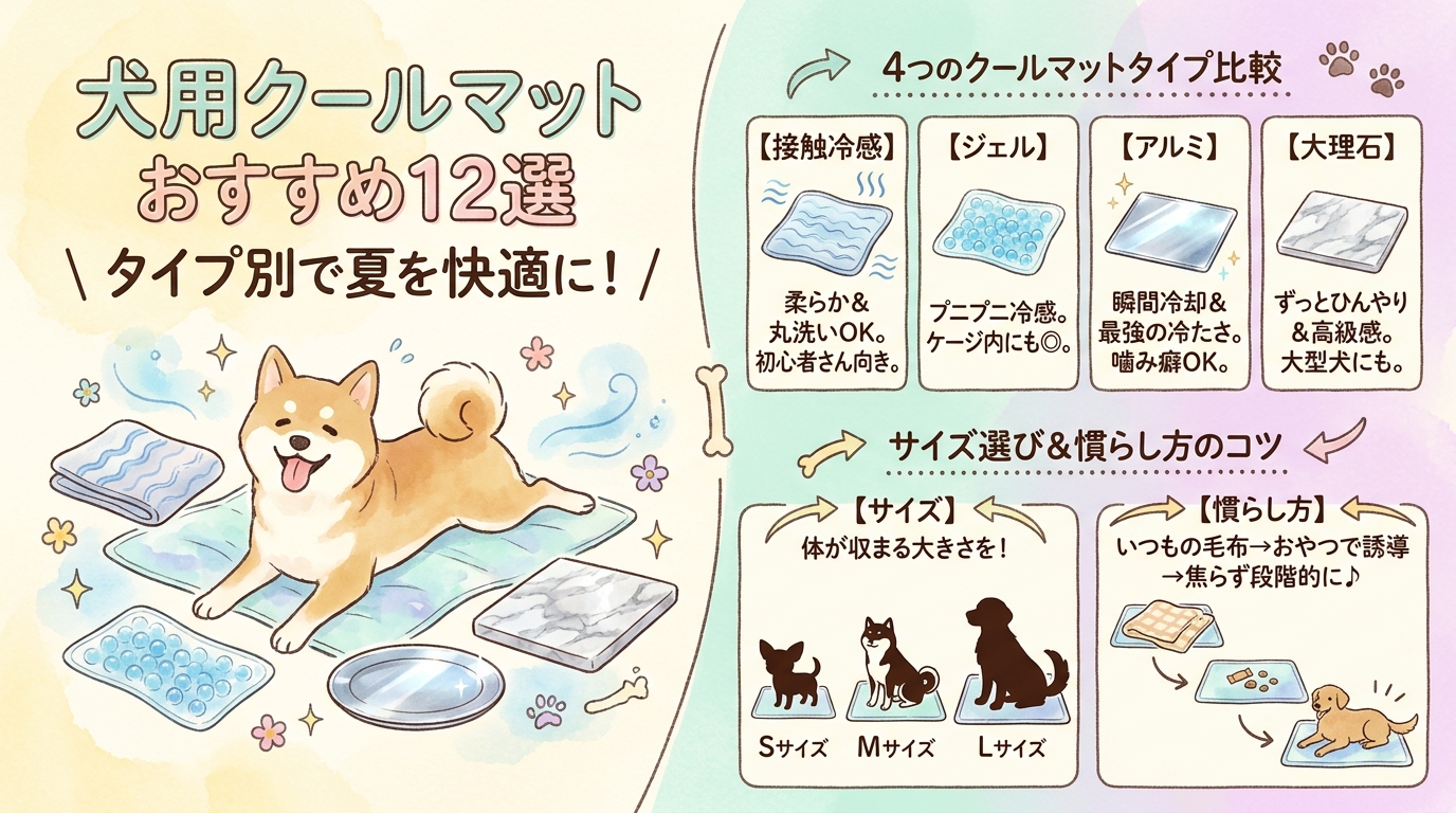 犬用クールマットおすすめ12選｜タイプ別比較で夏を快適に アイキャッチ（PC用）